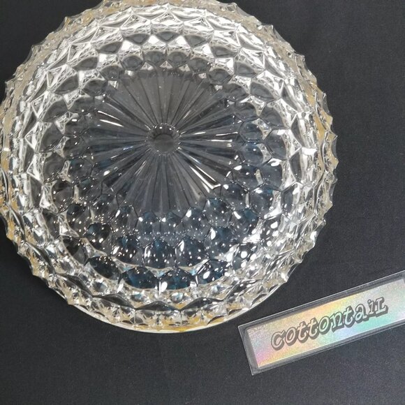 Silver Rimmed Tear Drop Cut Crystal Bowl - Perfect Condition PRE-OWNED Vintage - Picture 4 of 4